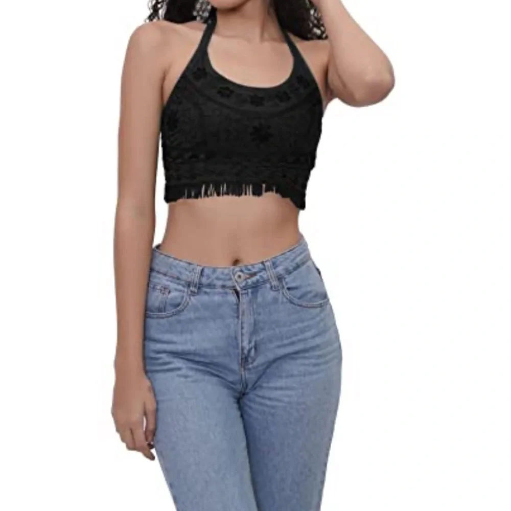 Boho* Backless halter top - Picture 6 of 8